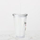 ブリデシュ結婚メイドカラフルピンクペイズリーフローラ アクリルタンブラー (右)