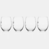 ブリデシュ結婚メイドシンプルの名前をカスタムする ステムなしワイングラス (左)