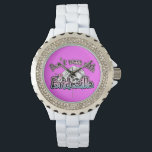 ブリデジラスカル 腕時計<br><div class="desc">花嫁スカルはBRIDEZILLA文字と混乱しない花嫁デザインは、花嫁の為の素晴らしギャグギフトを作るおもしろいの存在である。</div>