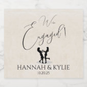 ブリデスハッピーエンド婚約 スパークリングワインラベル (シングルラベル)