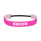 ブリデスピンクパーソナライズされたヘアタイ アスレチックヘッドバンド (正面)