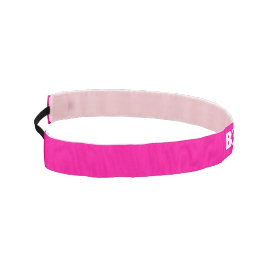 ブリデスピンクパーソナライズされたヘアタイ アスレチックヘッドバンド (左)