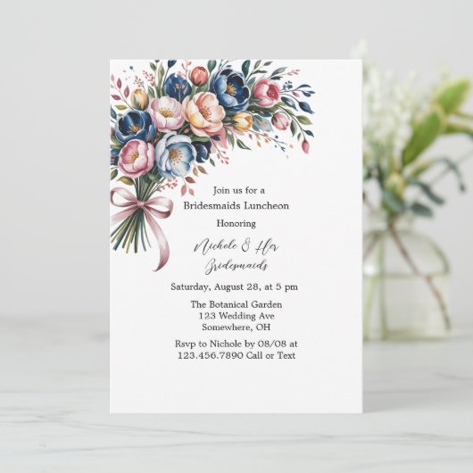 ブリデスマエレガントイド昼食会のフローラリース 招待状 (スタンド正面)