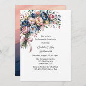 ブリデスマエレガントイド昼食会のフローラリース 招待状 (正面/裏面)