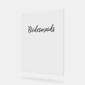 ブリデスマシンプルイド結婚ズ黒タイポグラフィ文字 アクリルサイン (傾斜)