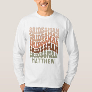 ブリデスマンセージモダングリーンブラウン60sシンプル tシャツ