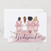 ブリデスメイドの服は私のブリデスメイドの赤面 ポストカード (正面/裏面)