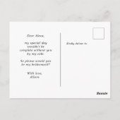 ブリデスメイドの服は私のブリデスメイドの赤面 ポストカード (裏面)