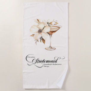 ブリデスメイドエスプレッソマルティーニバチェロレッテ ビーチタオル