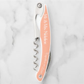 ブリデスメイドカンタローペ結婚式の引き出物コルクねじ ソムリエナイフ (正面)