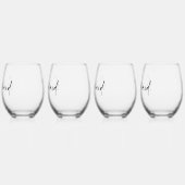 ブリデスメイドギフトカスタムワイングラス飲み物用品セット ステムなしワイングラス (左)