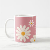 ブリデスメイドギフトデイジーデザートピンクカスタム コーヒーマグカップ (左)