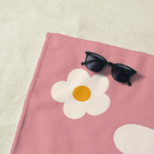 ブリデスメイドギフトデイジーデザートピンクカスタム ビーチタオル (インサイチュ)