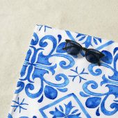 ブリデスメイドギフトブライダルパーティギフトレモン青 ビーチタオル (インサイチュ)