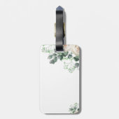 ブリデスメイドギフトホワイトローズテーマ パーソナライズされた ラゲッジタグ (裏面縦)