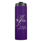 ブリデスメイドギフト結婚ズモダンモノグラム名シック タンブラー (正面)