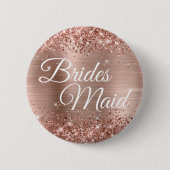 ブリデスメイドグリタリーバラゴールドフォイル 缶バッジ (正面)