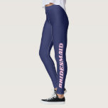 ブリデスメイドスクワッドバチェロレッテブルーレタリング レギンス<br><div class="desc">おもしろいへの衣服にブライダルパーティ全体のためのバチェロレッテギフト以上。文字と背景色の両方を変更できる。</div>