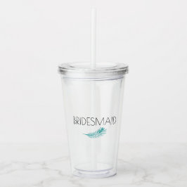 ブリデスメイドトロピカルパーム葉ズバクロレット アクリルタンブラー