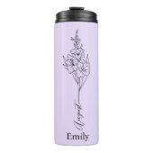 ブリデスメイドネームグラジオラス威厳がある誕生花ギフト タンブラー (正面)