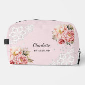 ブリデスメイドピンク花模様レース ドップキット (正面)