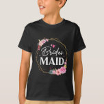 ブリデスメイドフラワーバチェロレッテブライダルシャワー花嫁 Tシャツ<br><div class="desc">花嫁バチェロレッテブライダルシャワー花嫁</div>