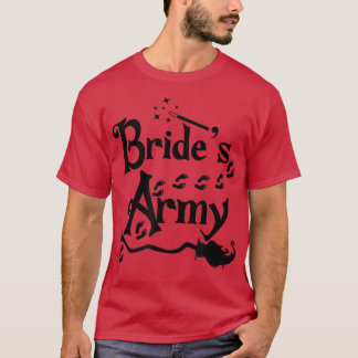 ブリデスメイドブライドマッチングトップブライダルパーティウィッチ Tシャツ