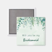 ブリデスメイドメイド・オブ・オーナー（花嫁付き添い人）ユーカリ マグネット (正面/裏面)