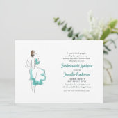 ブリデスメイドランチョンティー、ブランチ招待状シック 招待状 (スタンド正面)