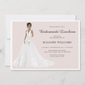 ブリデスメイドランチョンブライダルガウン招待状 招待状 (正面)