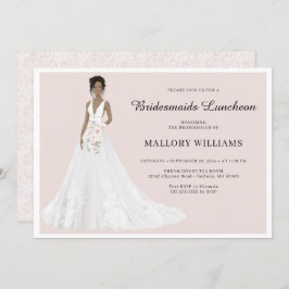 ブリデスメイドランチョンブライダルガウン招待状 招待状