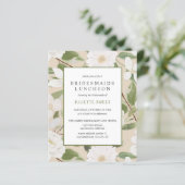 ブリデスメイドランチョン |白い花の葉アイボリー (スタンド正面)