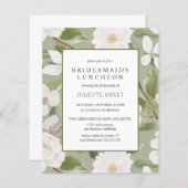 ブリデスメイドランチョン |白い花葉の緑 (正面/裏面)
