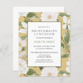 ブリデスメイドランチョン |白い花葉色黄 (正面/裏面)