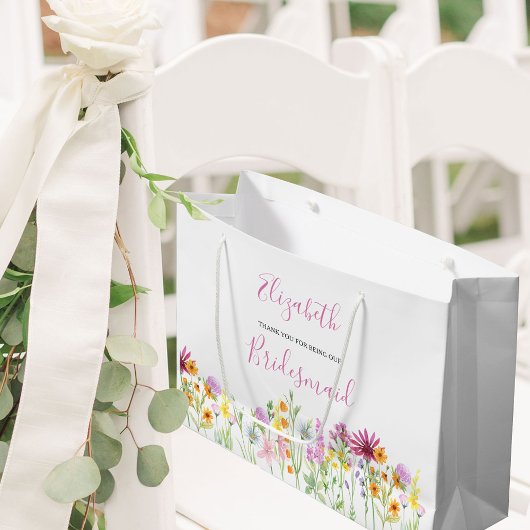 ブリデスメイドワイルドフラワーサンキューラージ抱き枕 ラージペーパーバッグ