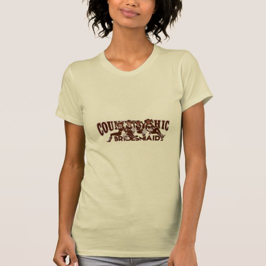 ブリデスメイド女性のカーボーイTシャツ Tシャツ (正面)