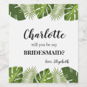 ブリデスメイド提案トロピカルワインラベル ワインラベル (シングルラベル)