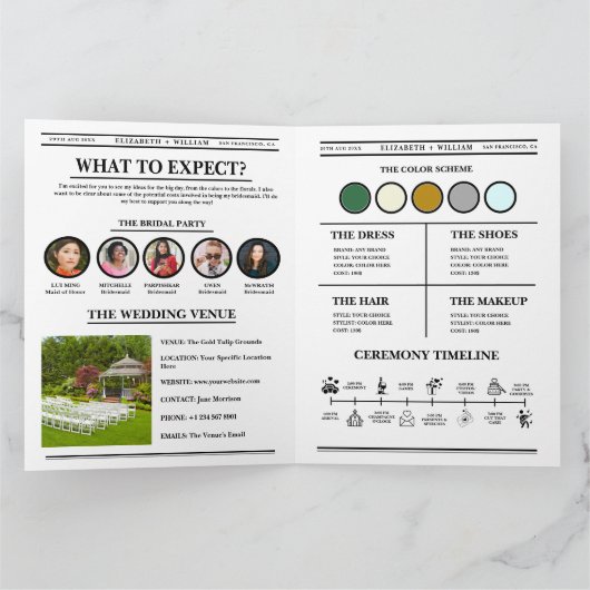 ブリデスメイド提案新聞ユニークメイド・オブ・オーナー（花嫁付き添い人） カード (内部)