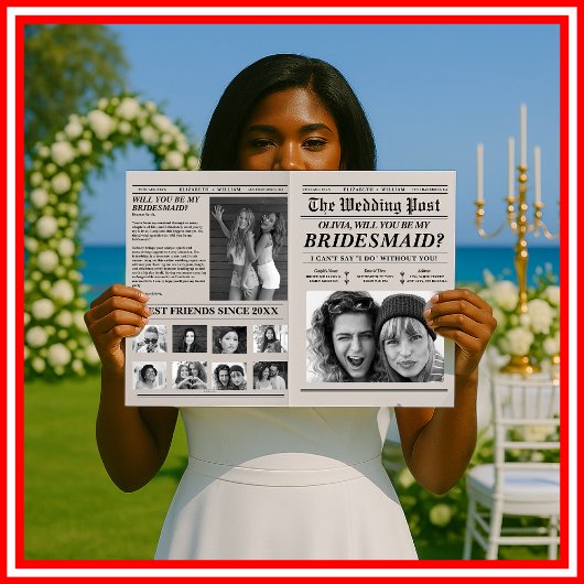 ブリデスメイド提案新聞ユニークメイド・オブ・オーナー(花嫁付き添い人) カード