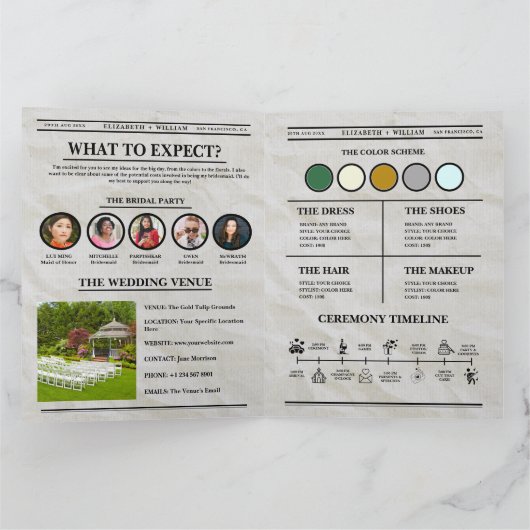 ブリデスメイド提案新聞レトロメイド・オブ・オーナー（花嫁付き添い人） カード (内部)