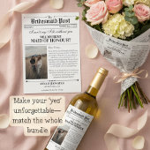 ブリデスメイド提案新聞写真レトロ 招待状