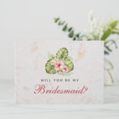 ブリデスメイド提案熱帯フローラピンクハイビスカス カード (スタンド正面)