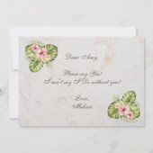 ブリデスメイド提案熱帯フローラピンクハイビスカス カード (裏面)