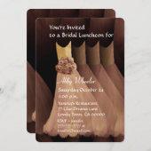 ブリデスメイド昼食又はブランチ金ゴールドドレスV01G 招待状 (正面/裏面)