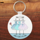 ブリデスメイド結婚式の引き出物キーチェーン キーホルダー (正面)