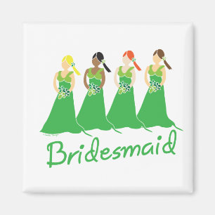 ブリデスメイド·イン·グリーン結婚ズ·付き添い人 マグネット