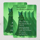 ブリデスメイド·ランチョンまたはブルンチ·ケリー·グリーンV02L 招待状 (正面/裏面)