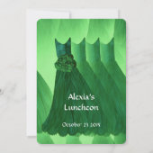 ブリデスメイド·ランチョンまたはブルンチ·ケリー·グリーンV02L 招待状 (裏面)