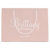 ブリデズモダンマパーソナライズされたイド ラージペーパーバッグ (正面)