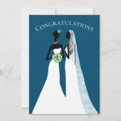 ブリデズレズ結婚ビアエレガントの祝い カード (正面)